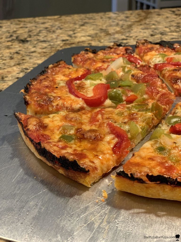 Homemade Bar Pizza Slices - Pepper and Onion
