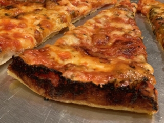 Laced Edges burnt crust plain cheese bar pizza homemade