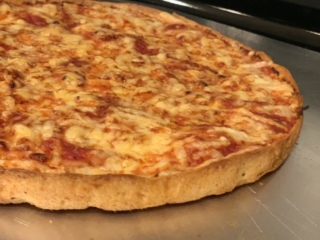 big crust homemade bar style pub pizza plain cheese homemade bar pizza crunchy crust