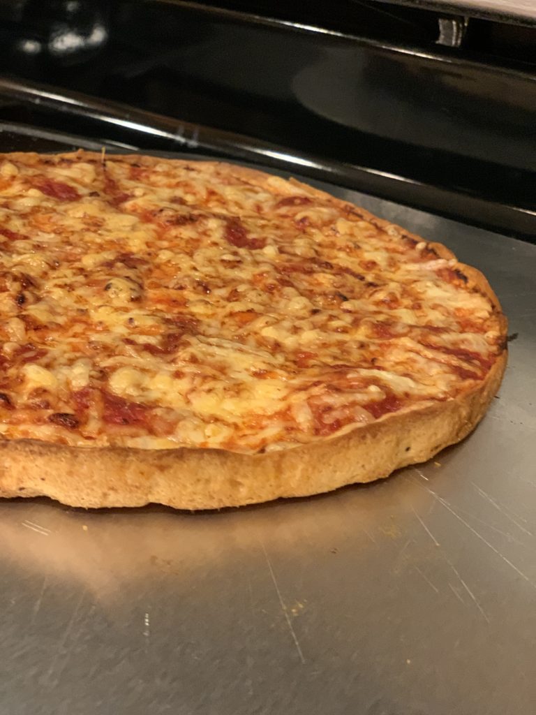 plain cheese homemade bar pizza crunchy crust
