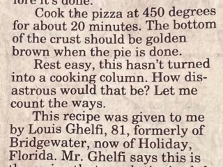 Louis Ghelfi Bar Pizza Recipe - Brockton Enterprise 2 Louis Ghelfi Bar Pizza Recipe - Brockton Enterprise 2